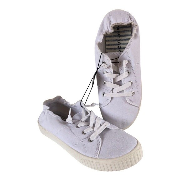 West Loop Women's Lace Up Sneakers Walking Shoes Size Small 4/6 Memory Foam New - Picture 5 of 16